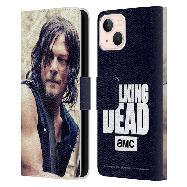 AMC The Walking Dead Daryl Dixon Half Body Leather Book Wallet Case Cover For Apple iPhone 13