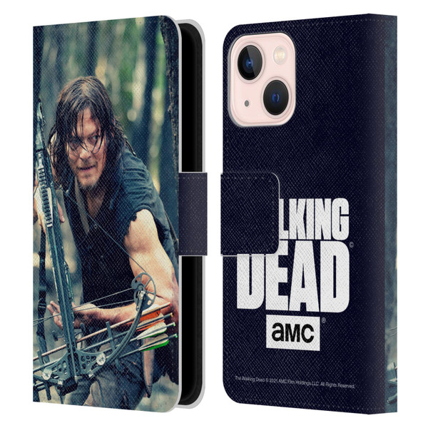 AMC The Walking Dead Daryl Dixon Lurk Leather Book Wallet Case Cover For Apple iPhone 13 Mini