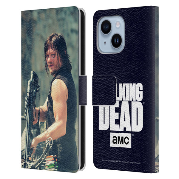 AMC The Walking Dead Daryl Dixon Archer Leather Book Wallet Case Cover For Apple iPhone 14 Plus