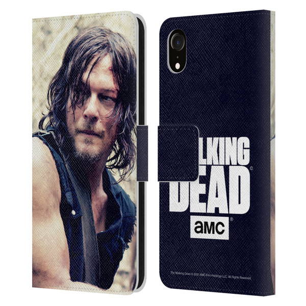 AMC The Walking Dead Daryl Dixon Half Body Leather Book Wallet Case Cover For Apple iPhone XR