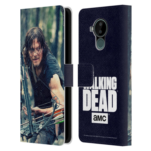 AMC The Walking Dead Daryl Dixon Lurk Leather Book Wallet Case Cover For Nokia C30
