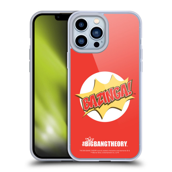 The Big Bang Theory Bazinga Pop Art Soft Gel Case for Apple iPhone 13 Pro Max