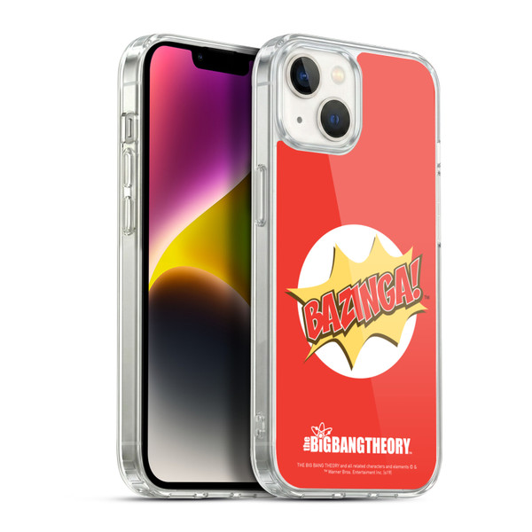 The Big Bang Theory Bazinga Pop Art Soft Gel Case for Apple iPhone 14 Plus & MagSafe