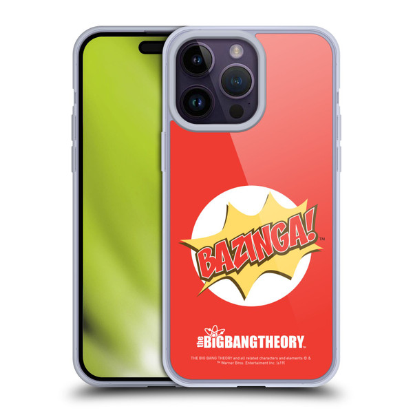 The Big Bang Theory Bazinga Pop Art Soft Gel Case for Apple iPhone 14 Pro Max