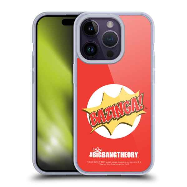 The Big Bang Theory Bazinga Pop Art Soft Gel Case for Apple iPhone 14 Pro