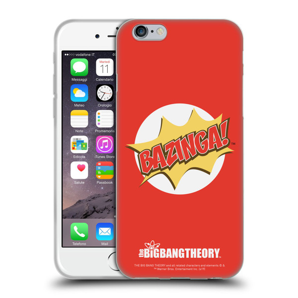 The Big Bang Theory Bazinga Pop Art Soft Gel Case for Apple iPhone 6 / iPhone 6s