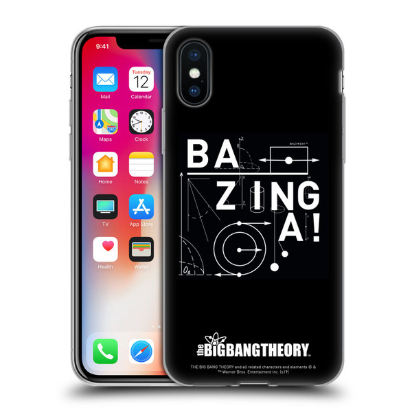 The Big Bang Theory Bazinga Physics Soft Gel Case for Apple iPhone X / iPhone XS