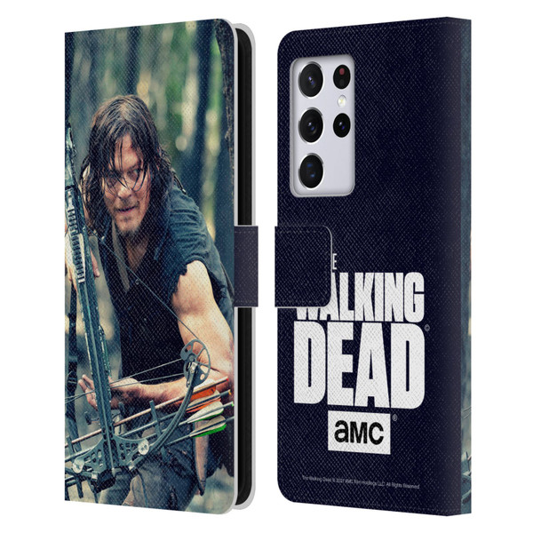 AMC The Walking Dead Daryl Dixon Lurk Leather Book Wallet Case Cover For Samsung Galaxy S21 Ultra 5G