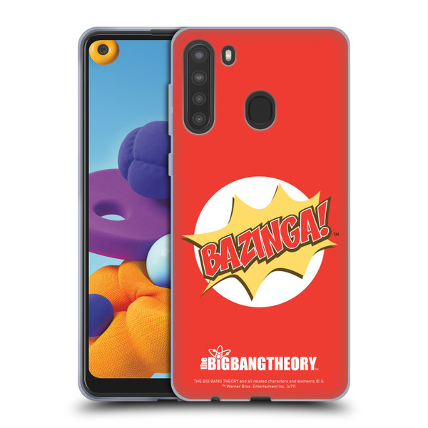 The Big Bang Theory Bazinga Pop Art Soft Gel Case for Samsung Galaxy A21 (2020)
