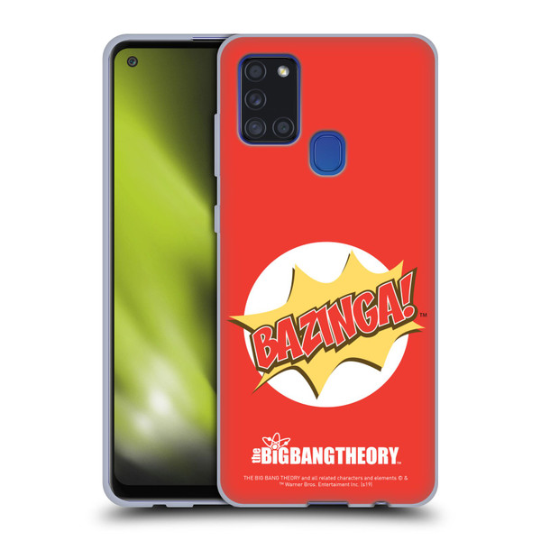 The Big Bang Theory Bazinga Pop Art Soft Gel Case for Samsung Galaxy A21s (2020)