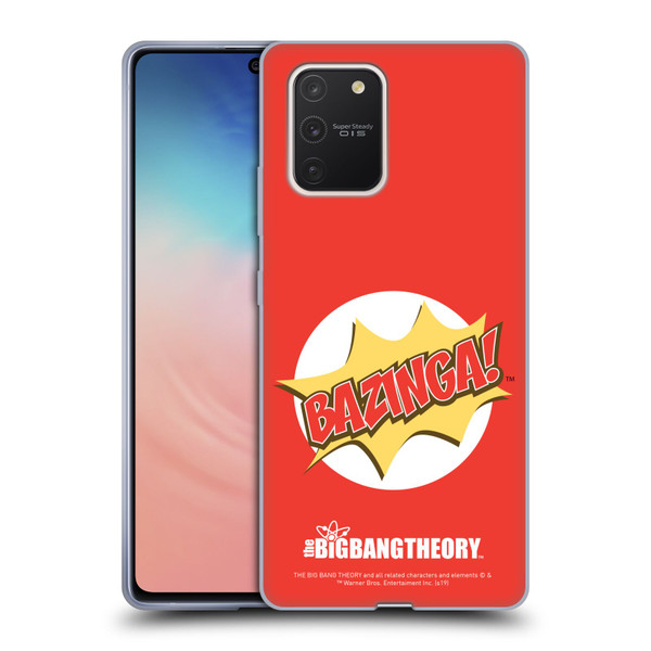 The Big Bang Theory Bazinga Pop Art Soft Gel Case for Samsung Galaxy S10 Lite