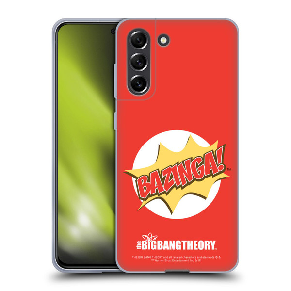 The Big Bang Theory Bazinga Pop Art Soft Gel Case for Samsung Galaxy S21 FE 5G