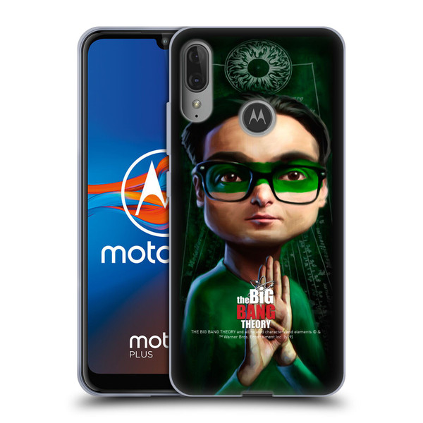 The Big Bang Theory Caricature Leonard Hofstadter Soft Gel Case for Motorola Moto E6 Plus