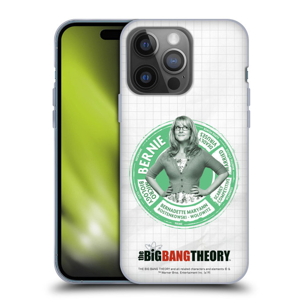 The Big Bang Theory Character Attributes Bernadette Soft Gel Case for Apple iPhone 14 Pro