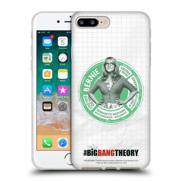 The Big Bang Theory Character Attributes Bernadette Soft Gel Case for Apple iPhone 7 Plus / iPhone 8 Plus