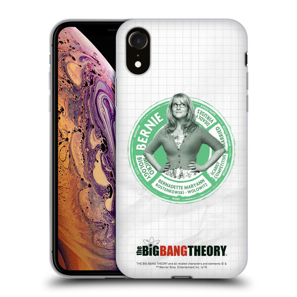 The Big Bang Theory Character Attributes Bernadette Soft Gel Case for Apple iPhone XR