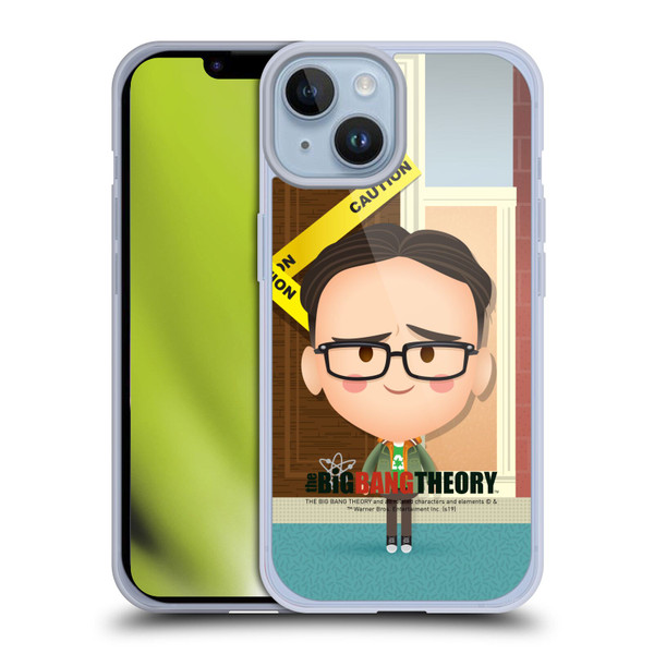 The Big Bang Theory Character Art Leonard Soft Gel Case for Apple iPhone 14