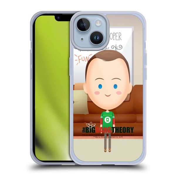 The Big Bang Theory Character Art Sheldon Soft Gel Case for Apple iPhone 14