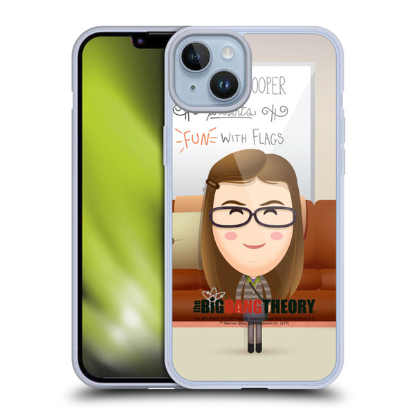 The Big Bang Theory Character Art Amy Soft Gel Case for Apple iPhone 14 Plus