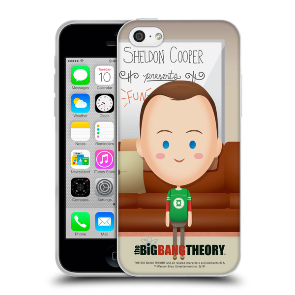 The Big Bang Theory Character Art Sheldon Soft Gel Case for Apple iPhone 5c
