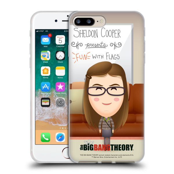 The Big Bang Theory Character Art Amy Soft Gel Case for Apple iPhone 7 Plus / iPhone 8 Plus
