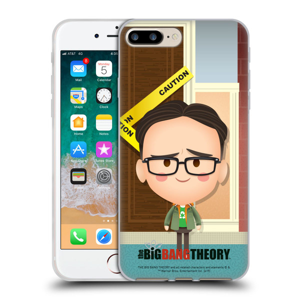 The Big Bang Theory Character Art Leonard Soft Gel Case for Apple iPhone 7 Plus / iPhone 8 Plus
