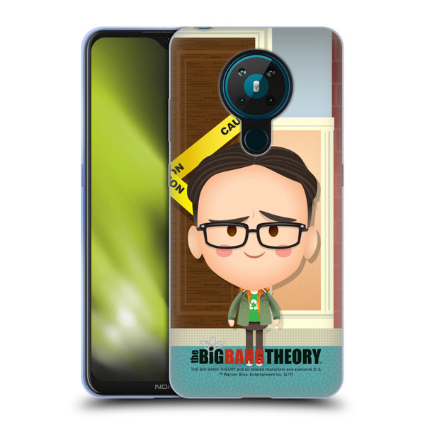 The Big Bang Theory Character Art Leonard Soft Gel Case for Nokia 5.3