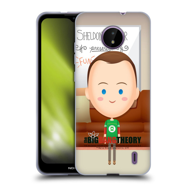 The Big Bang Theory Character Art Sheldon Soft Gel Case for Nokia C10 / C20