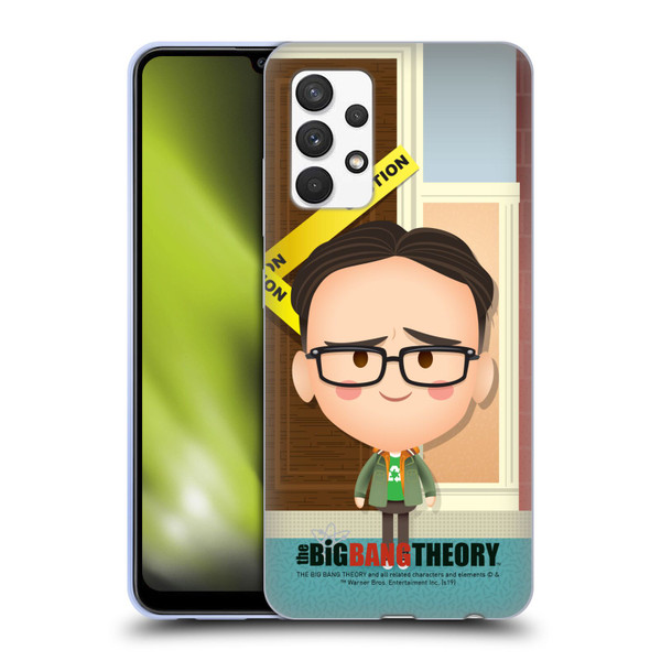 The Big Bang Theory Character Art Leonard Soft Gel Case for Samsung Galaxy A32 (2021)