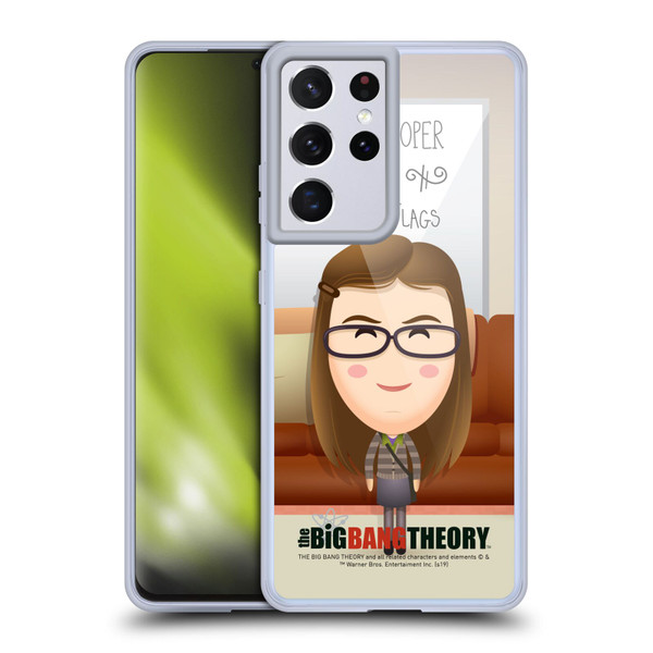 The Big Bang Theory Character Art Amy Soft Gel Case for Samsung Galaxy S21 Ultra 5G