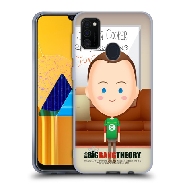 The Big Bang Theory Character Art Sheldon Soft Gel Case for Samsung Galaxy M30s (2019)/M21 (2020)
