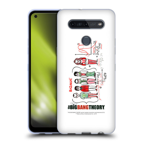 The Big Bang Theory Graphics Arts 2 Doodle Group Soft Gel Case for LG K51S