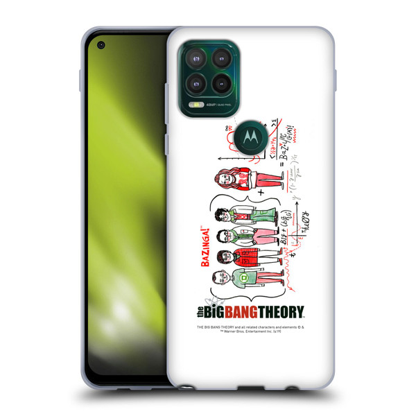 The Big Bang Theory Graphics Arts 2 Doodle Group Soft Gel Case for Motorola Moto G Stylus 5G 2021