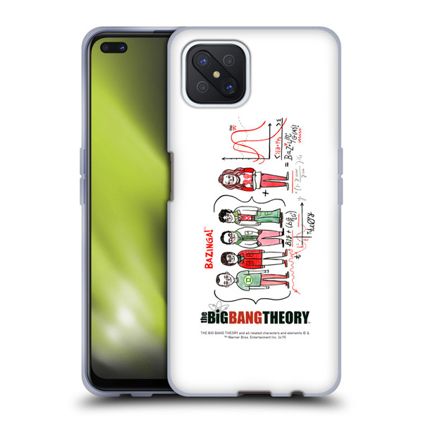 The Big Bang Theory Graphics Arts 2 Doodle Group Soft Gel Case for OPPO Reno4 Z 5G
