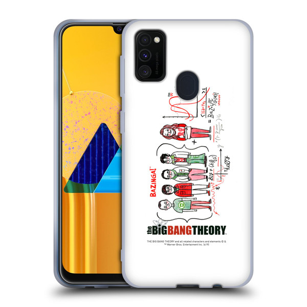 The Big Bang Theory Graphics Arts 2 Doodle Group Soft Gel Case for Samsung Galaxy M30s (2019)/M21 (2020)