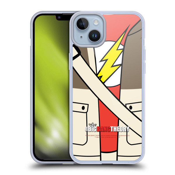 The Big Bang Theory Iconic Shirts Sheldon Soft Gel Case for Apple iPhone 14 Plus