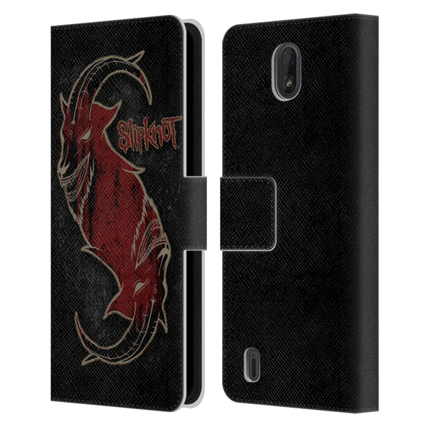 Slipknot Key Art Red Goat Leather Book Wallet Case Cover For Nokia C01 Plus/C1 2nd Edition