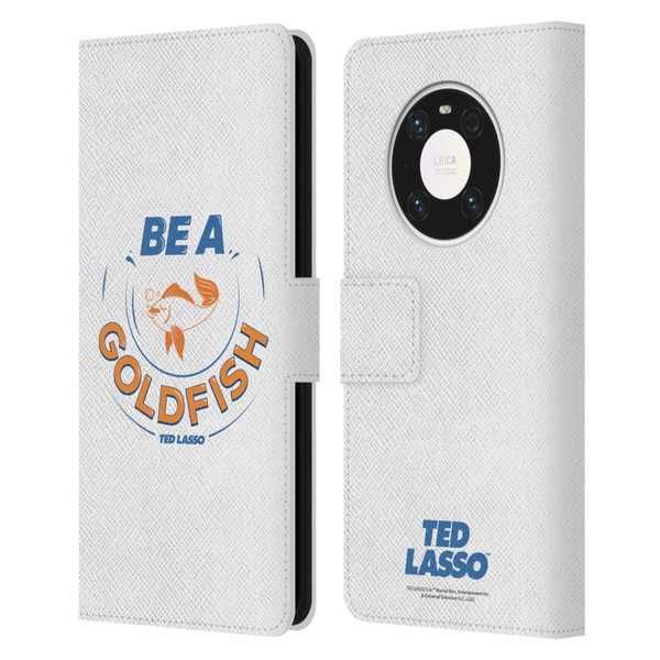 Ted Lasso Season 1 Graphics Be A Goldfish Leather Book Wallet Case Cover For Huawei Mate 40 Pro 5G