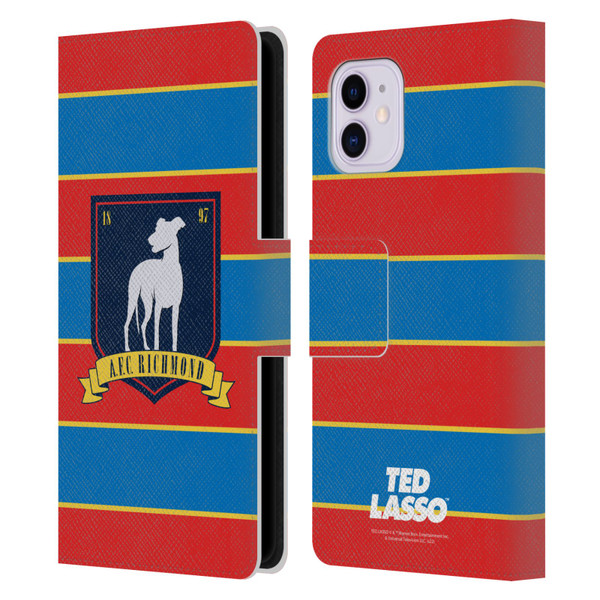 Ted Lasso Season 1 Graphics A.F.C Richmond Stripes Leather Book Wallet Case Cover For Apple iPhone 11