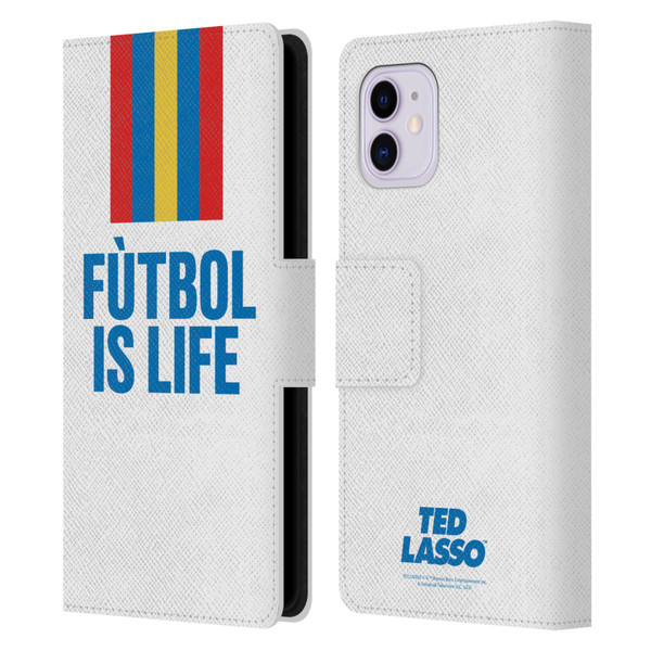 Ted Lasso Season 1 Graphics Futbol Is Life Leather Book Wallet Case Cover For Apple iPhone 11