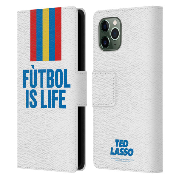 Ted Lasso Season 1 Graphics Futbol Is Life Leather Book Wallet Case Cover For Apple iPhone 11 Pro