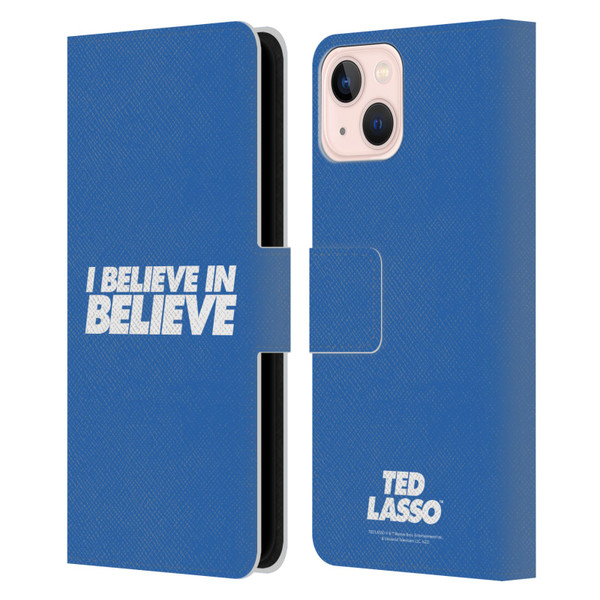 Ted Lasso Season 1 Graphics I Believe In Believe Leather Book Wallet Case Cover For Apple iPhone 13