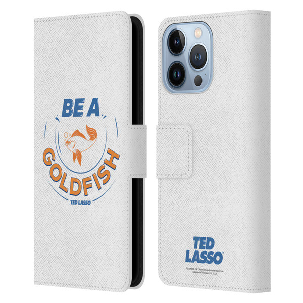Ted Lasso Season 1 Graphics Be A Goldfish Leather Book Wallet Case Cover For Apple iPhone 13 Pro