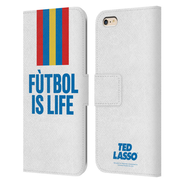 Ted Lasso Season 1 Graphics Futbol Is Life Leather Book Wallet Case Cover For Apple iPhone 6 Plus / iPhone 6s Plus