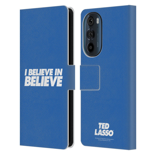 Ted Lasso Season 1 Graphics I Believe In Believe Leather Book Wallet Case Cover For Motorola Edge 30