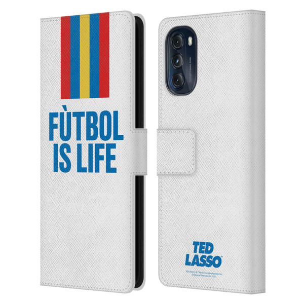Ted Lasso Season 1 Graphics Futbol Is Life Leather Book Wallet Case Cover For Motorola Moto G (2022)