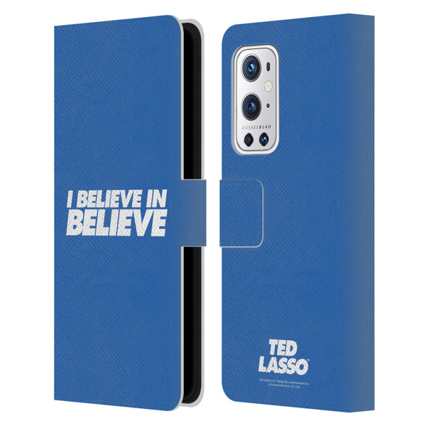 Ted Lasso Season 1 Graphics I Believe In Believe Leather Book Wallet Case Cover For OnePlus 9 Pro