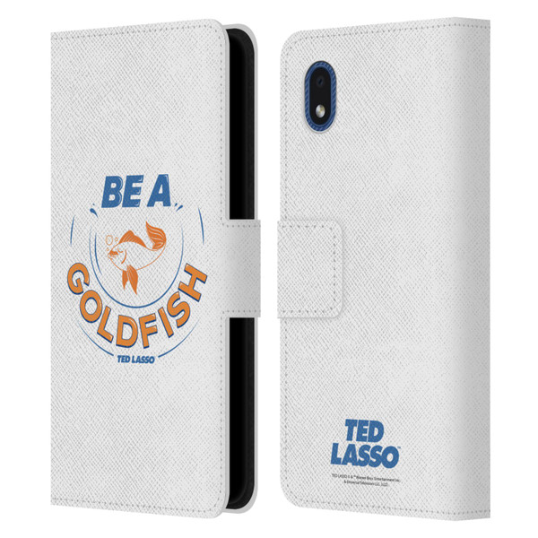 Ted Lasso Season 1 Graphics Be A Goldfish Leather Book Wallet Case Cover For Samsung Galaxy A01 Core (2020)