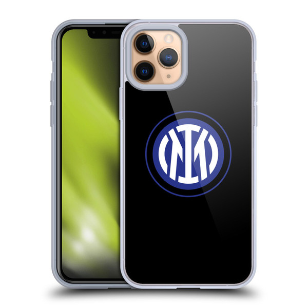 Fc Internazionale Milano Badge Logo On Black Soft Gel Case for Apple iPhone 11 Pro