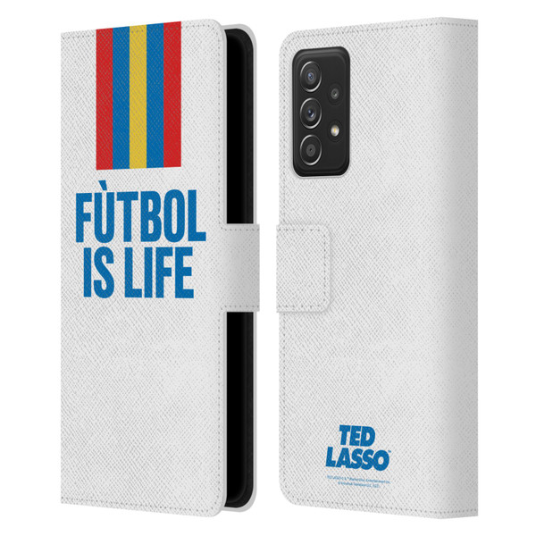 Ted Lasso Season 1 Graphics Futbol Is Life Leather Book Wallet Case Cover For Samsung Galaxy A52 / A52s / 5G (2021)